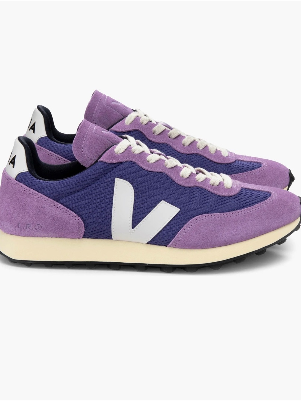 Veja Retro Runner Sneakers in Purple and Lilac - Picture 3 of 6